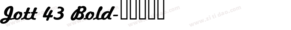 Jott 43 Bold字体转换